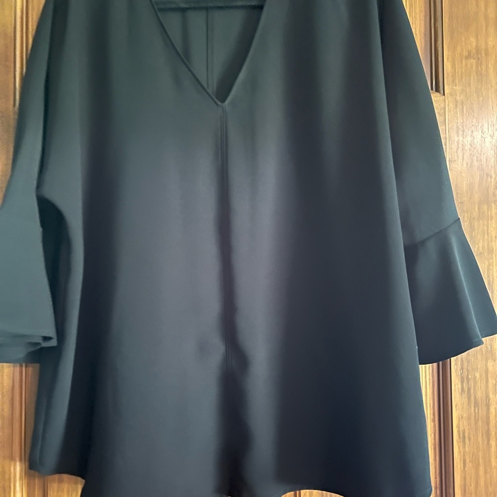 Pleione Black Blouse Elegant and Versatile